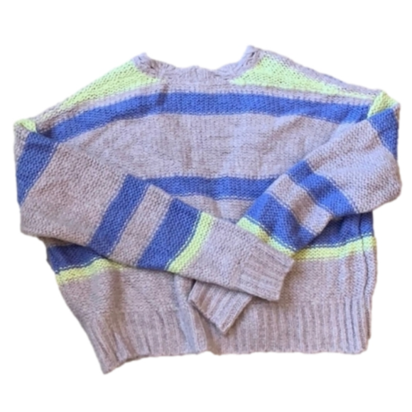 Free People Fine Time Stripe Cardigan Sweater NEW! Neptune - Picture 5 of 8